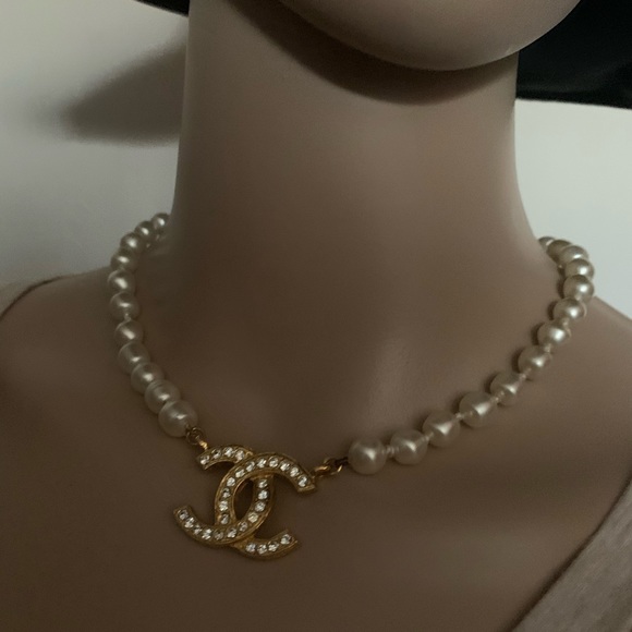 Chanel CC Logo pearl necklace - Picture 5 of 6